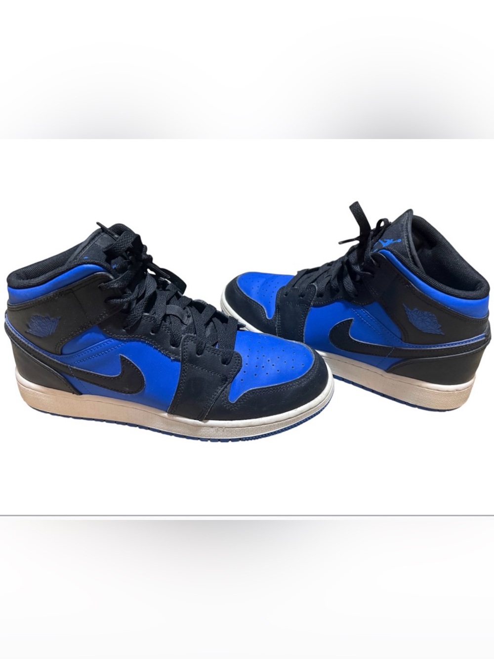 Nike Kids Air Jordan 1 Mid GS Black Royal Blue 7Y